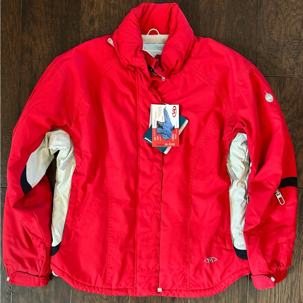 MARKER M-Line Women's Red Insulated Ski Snow Sports Jacket Size 10 M/L